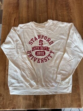 Blue 84 White Stanford University Red Graphic Crewneck Sweatshirt